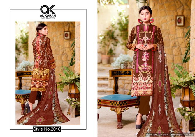 Al Karam 2 Cambric Cotton Designer Karachi Dress Material Collection